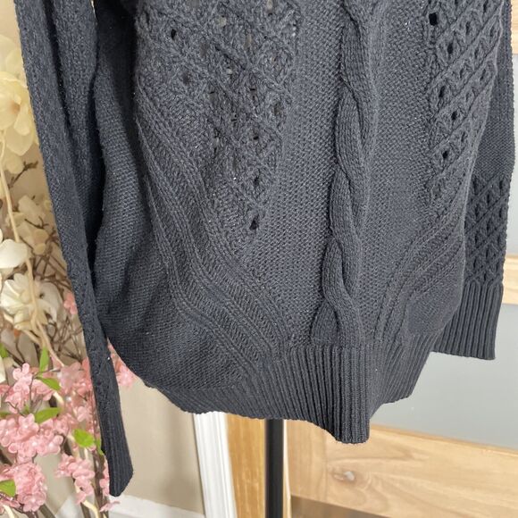 Maurices Women's Sweater Small Knit Black Long Sleeve Top - Picture 3 of 7